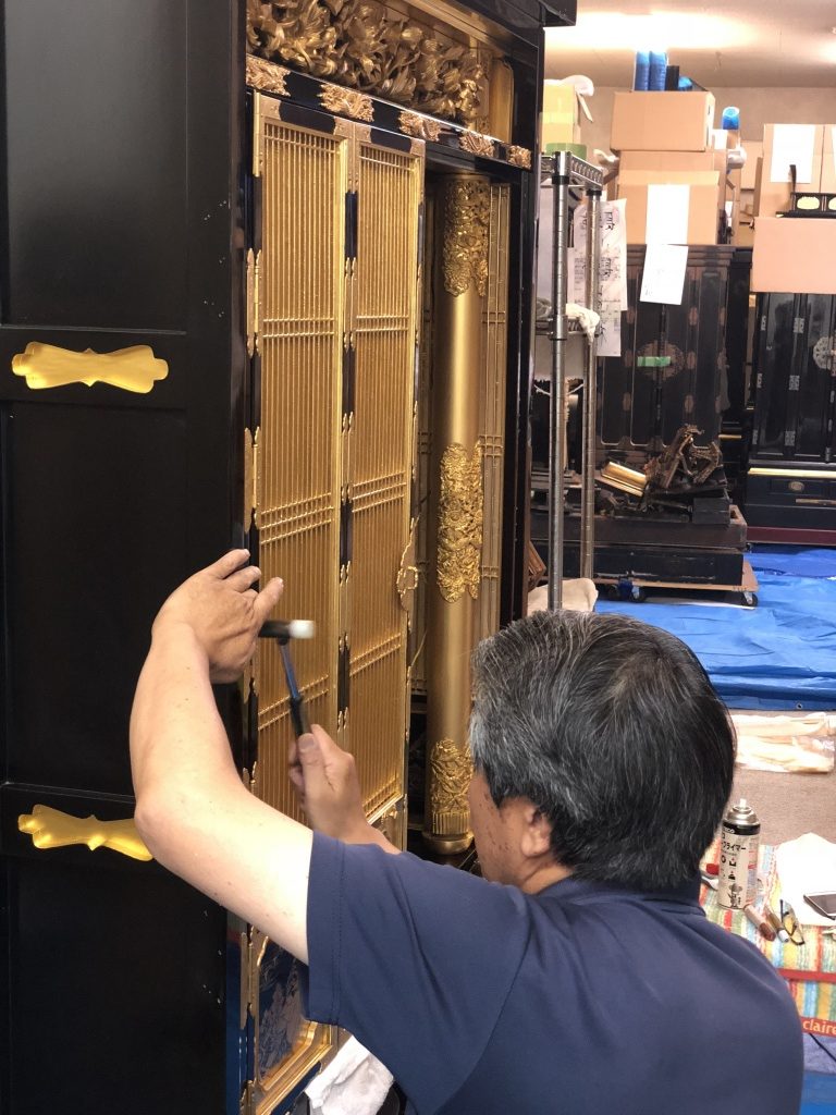 【仏壇洗浄工場施工】